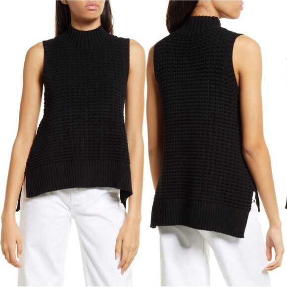 French Connection Sweaters - French Connection Mozart Popcorn Sweater In Black Sz Med New